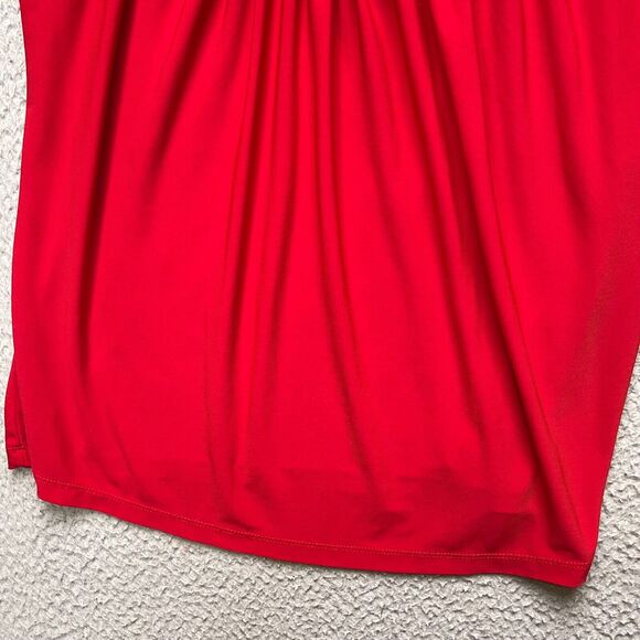 Perseption Concepts Tank Top Shirt Womens Large Red Sleeveless Blouse - Picture 7 of 11